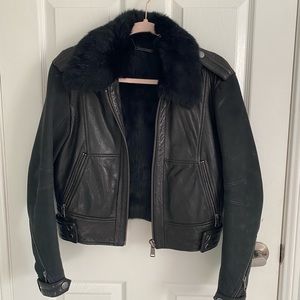 (SOLD) XS leather jacket by ANDREW MARC NY